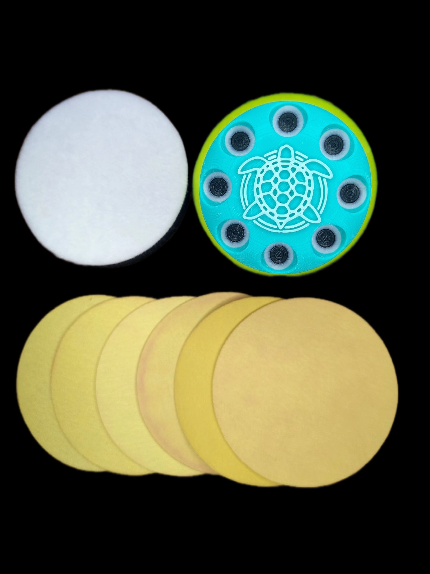 The SandTurtle Mini Kit - 3" Hook and Loop Hand Sander