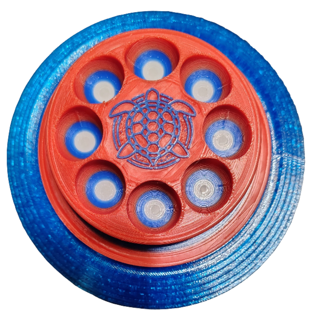 The SandTurtle 🇺🇸 (Red 🔴, White 🐻‍❄️ , Blue 🥶) W/ 6" Hook and Loop Backer