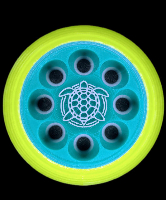 The SandTurtle (Mint ❄️, Gray 🌪️, Yellow 🫠) W/ 6" Hook and Loop Backer