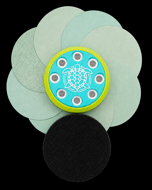 The SandTurtle Mini Kit - 3" Hook and Loop Hand Sander